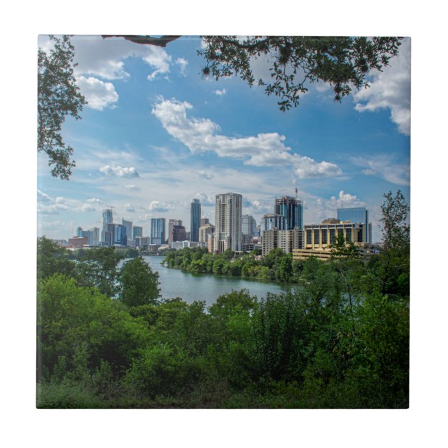 Azulejo Centro de Austin Skyline desde Norwood - Austin Te (Frente)