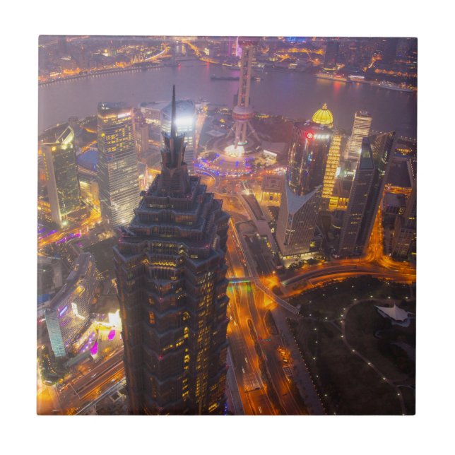 Azulejo Centro de la ciudad de Shanghai (Frente)