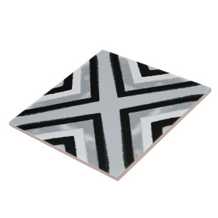 Azulejo Cepillo gris plateado negro rompe triángulos