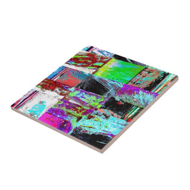 Azulejo Ceramic Tile – Abstract Grid (Lado)