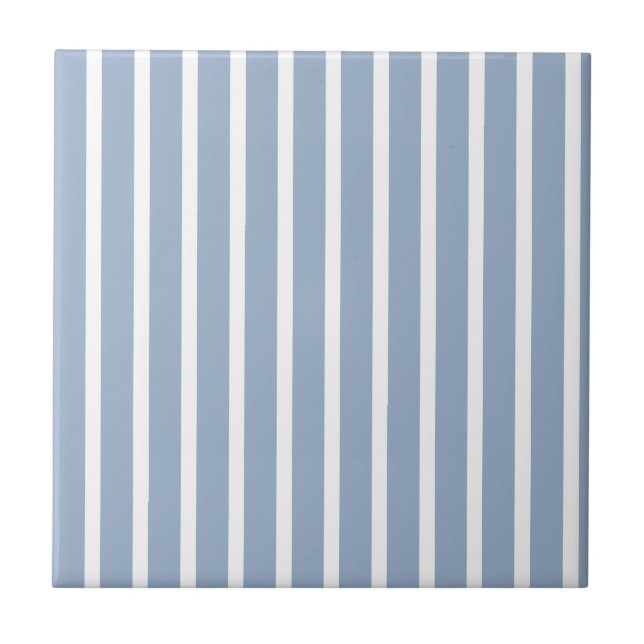 Azulejo Ceramic Tile  Blue Stripe  (Frente)