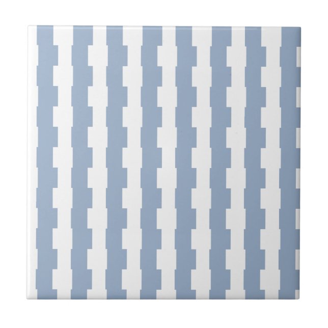 Azulejo Ceramic Tile  Blue Stripe  (Frente)