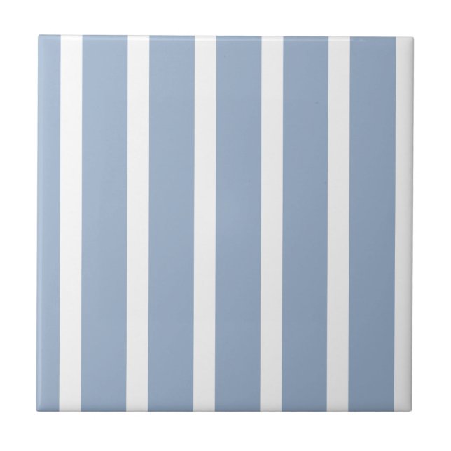 Azulejo Ceramic Tile  Blue Stripe  (Frente)