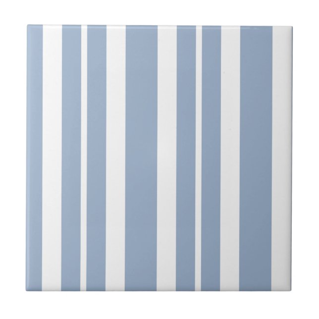 Azulejo Ceramic Tile  Blue Stripe  (Frente)