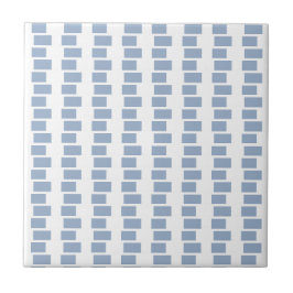 Azulejo Ceramic Tile  Blue Stripe Square