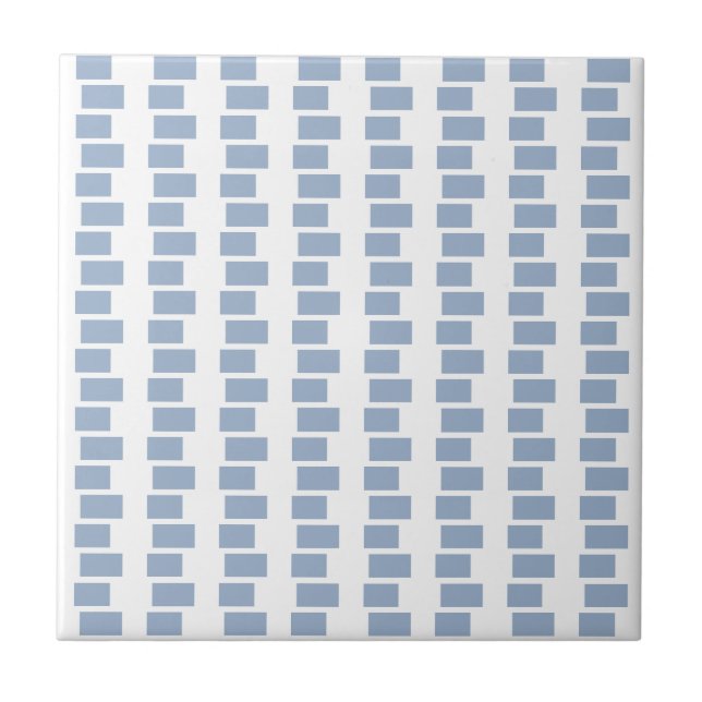 Azulejo Ceramic Tile  Blue Stripe Square (Frente)