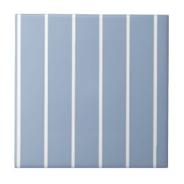 Azulejo Ceramic Tile Blue & White Stripe 