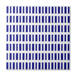 Azulejo Ceramic Tile Blue & White Stripe