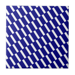 Azulejo Ceramic Tile Blue & White Stripe