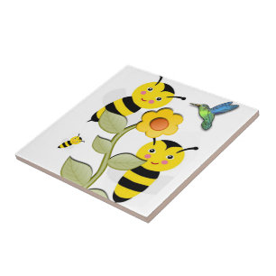 Azulejo Ceramic Tile Bumblebee
