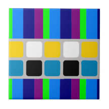 Ceramic Tile Colorful Colors Stripe