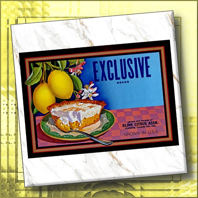 Azulejo CERAMIC TILE - Exclusive Brand Lemons -Crate Label (Subido por el creador)