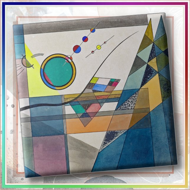 Azulejo CERAMIC TILE - "Green" - Wassily Kandinsky (This Ceramic Tile features an abstract art image entitled "Green" by Kandinsky.)