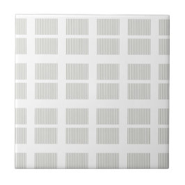 Azulejo Ceramic Tile Grey & White Stripe