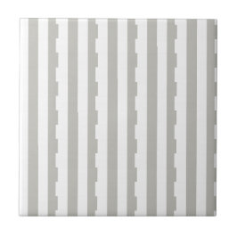Azulejo Ceramic Tile Grey & White Stripe 