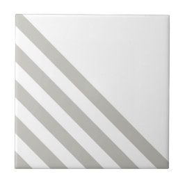 Azulejo Ceramic Tile Grey & White Stripe 