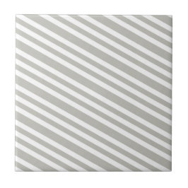 Azulejo Ceramic Tile Grey & White Stripe