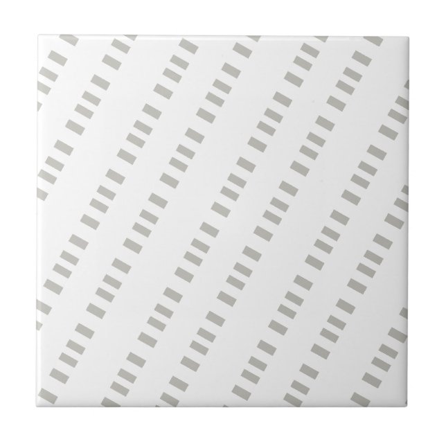 Azulejo Ceramic Tile Grey & White Stripe (Frente)