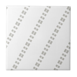 Azulejo Ceramic Tile Grey & White Stripe
