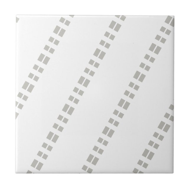 Azulejo Ceramic Tile Grey & White Stripe (Frente)
