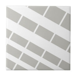 Azulejo Ceramic Tile Grey & White Stripe