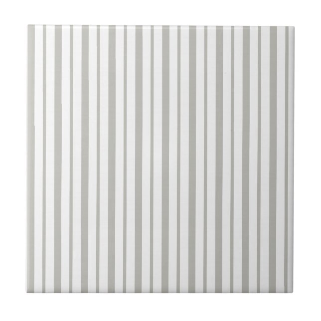Azulejo Ceramic Tile Grey & White Stripe Square (Frente)