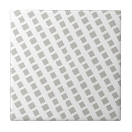 Azulejo Ceramic Tile Grey & White Stripe Square