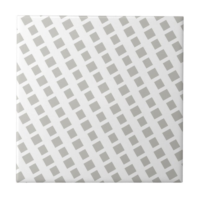 Azulejo Ceramic Tile Grey & White Stripe Square (Frente)