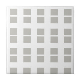 Azulejo Ceramic Tile Grey & White Stripe Square