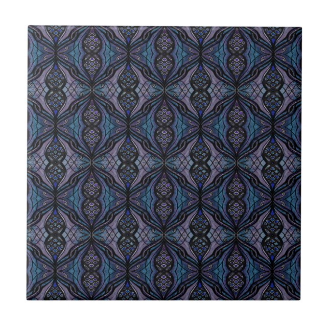 Azulejo Ceramic Tile, “Inky Imprints” (Frente)