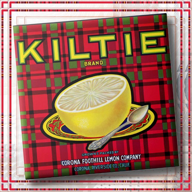Azulejo CERAMIC TILE - "Kiltie" - Crate label (Subido por el creador)
