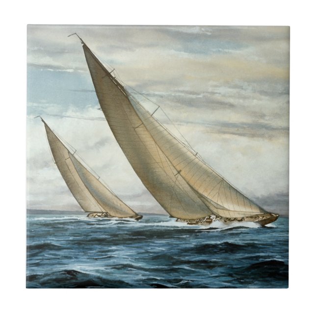 Azulejo Ceramic Tile Nautical Coasters (Frente)