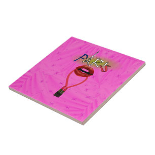 Azulejo Ceramic Tile Paris France Lipstick