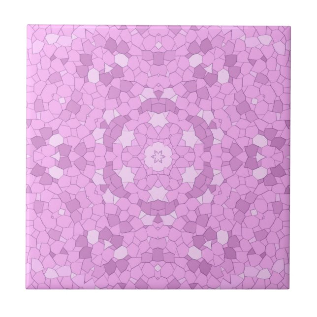 Azulejo Ceramic Tile pink mosaic (Frente)