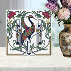 Azulejo Cerámica con Patrón Geométrico Floral de Grulla Ar