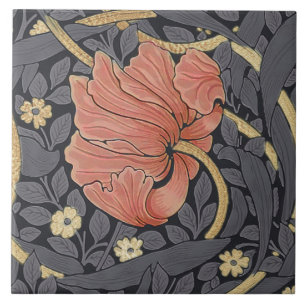 Azulejo Cerámica con patrón vintage de William Morris Pimp