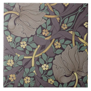 Azulejo Cerámica con patrón vintage de William Morris Pimp
