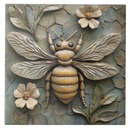 Azulejo Cerámica De Alivio De La Abeja De La Miel - Inspir