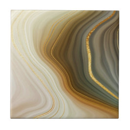 Azulejo Cerámica de estilo Geode Gold (Mármol)