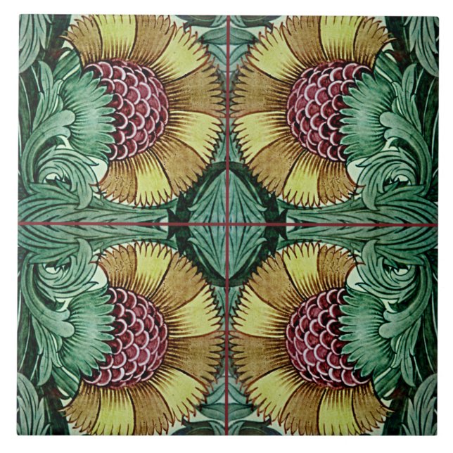 Azulejo Cerámica de Guillermo De Morgan Victorian (Frente)