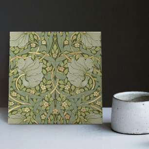 Azulejo Cerámica de patrón vintage William Morris Pimperne