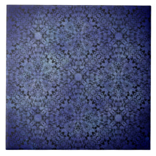 Azulejo Cerámica del patrón de los cuchillos azul y negr