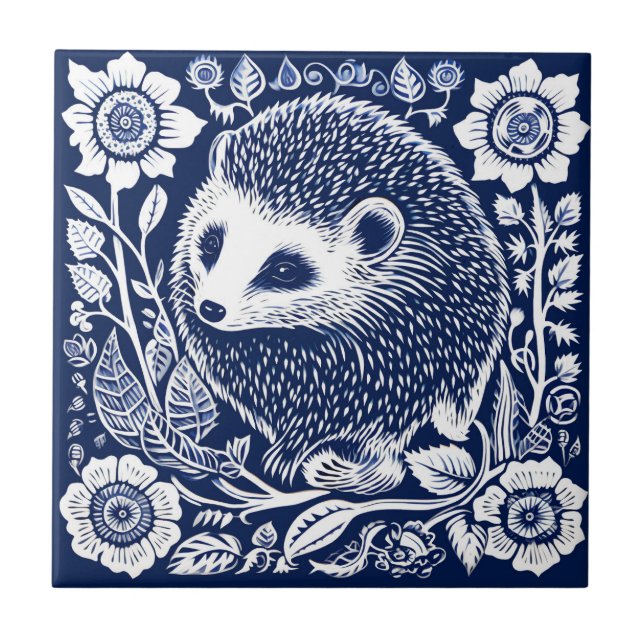 Azulejo Cerámica Rustic Hedgehog (Frente)