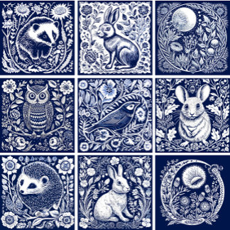 Azulejo Cerámica Rustic Owl