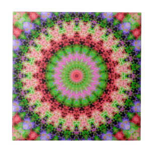 Azulejo Cerámica Tile Mandala patrón redondo caleidoscopio