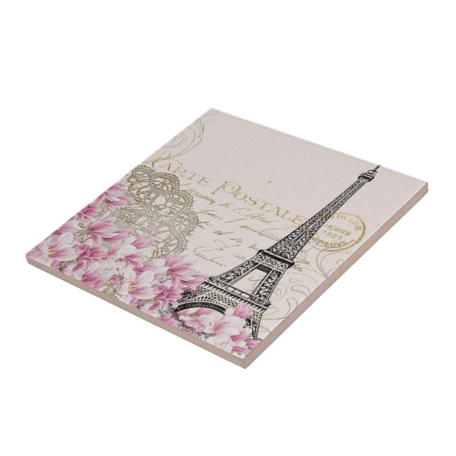 Azulejo Cerámica Tile Paris Francia (Lado)