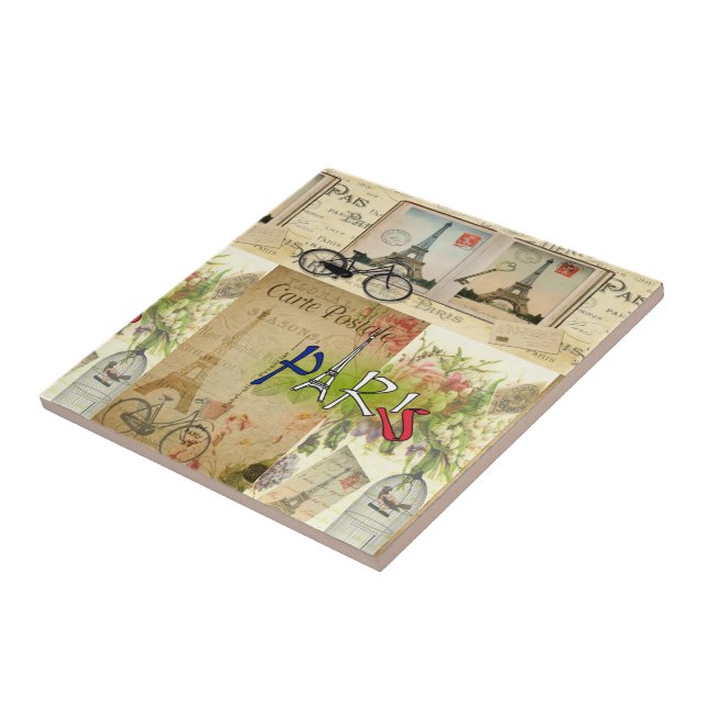 Azulejo Cerámica Tile Paris Francia (Lado)