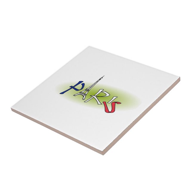 Azulejo Cerámica Tile Paris Francia (Lado)