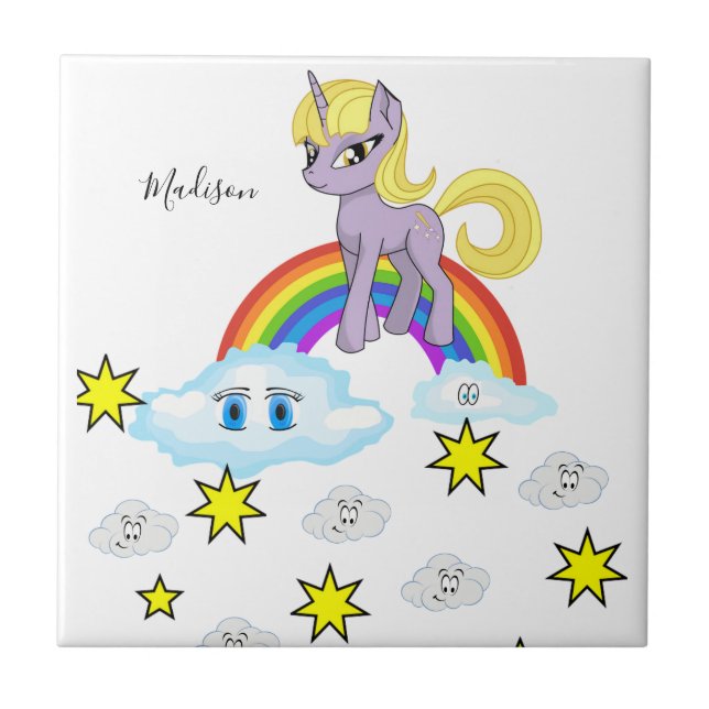 Azulejo Cerámica Tile Pony Pony Pony Happy Clouds (Frente)