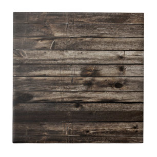 Azulejo Cerámica Tile Rústico Madera Oscura